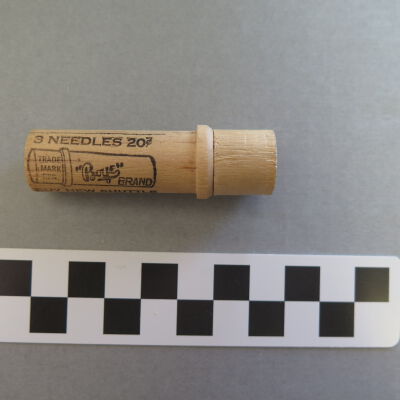 Text on side of case.: Origsize: 2.5" (h) x 0.75" (di; Origformat: Artifact