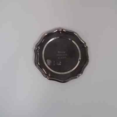 Silver Dish: Presented to PGM Milton Poe by the Shrine Club (1973)