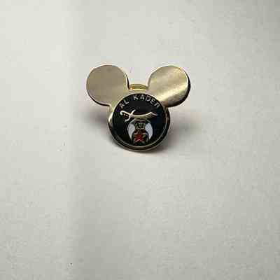 Pin: Shriner. Mickey Mouse ears. "Al Kader" Donated by PGM James O. Wood (c.1999)