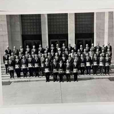 Photograph: Grand Lodge standing infront of Bellingham City Hall (June, 1971)