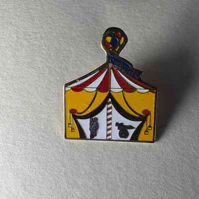 Pin: Clown Tent and shriner symbols. "Omar 99" Donated by PGM James O. Wood (1999)