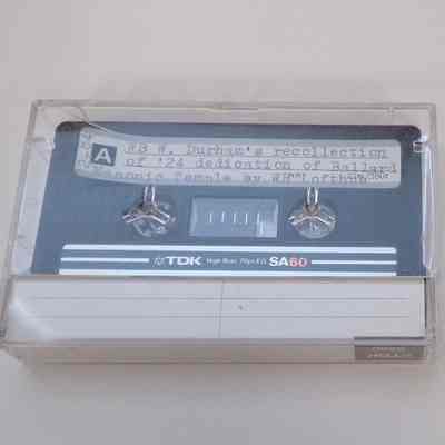 Tape Cassette: WB W. Durham's Recollection of 1924 Dedication of Ballard Masonic Temple by WB Lofthus