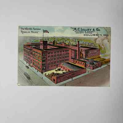 Postcard: Postcard that doubles as a receipt. "The M.C. Lilley & Co. Military & Secret Society Goods/ Columbus, Ohio" (1910)