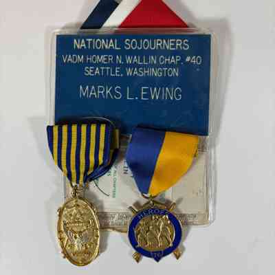 Name Tag: "National SoJourners/ VADM Homer N. Wallin Chap. #40/ Seattle, Washington/Marks L. Ewing" (1998)