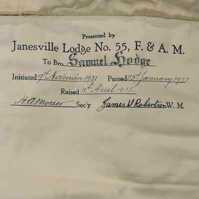 Samuel Hodge Apron