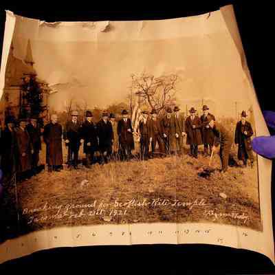 Photograph: Breaking Ground for Scottish Rite Temple, Tacoma (1921)