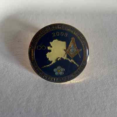 Pin: Grand Lodge of Alaska. Donated by PGM James O. Wood. (2008)
