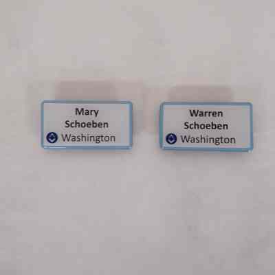 2 Name Tags: Worn at the Tricentennial celebrations of the Grand Lodge of England (2017)