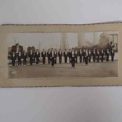 Photograph: On matboard. Nile Parade. "Property of Chuck Barre"