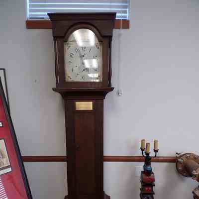 Grandfather Clock: Has masonic symbols on front. Masonic Library Association Plaque. (c. 1911)