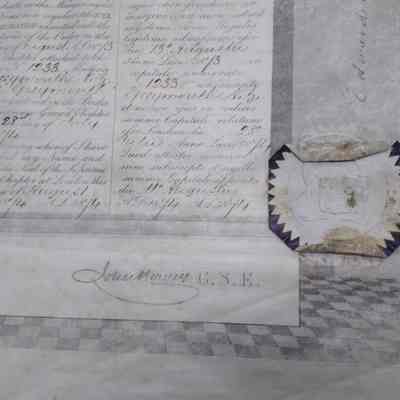 Certificate: Brother Edward C.F. Jorgensen is a Royal Arch Mason, England (1874)