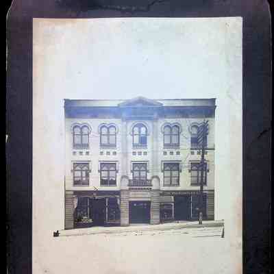 Photograph: On matboard. Tacoma Masonic Temple (1908)