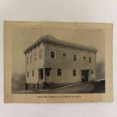 Card: Masonic Temple Memorial Card, Ketchikan, Alaska (1926)