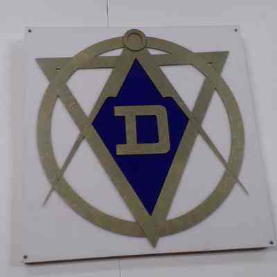 Sign: Plastic and wood. Order of DESOMS Seal