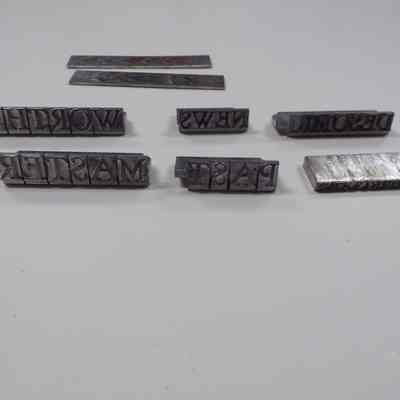 8 Typewriter Plates: Order of DESOMS