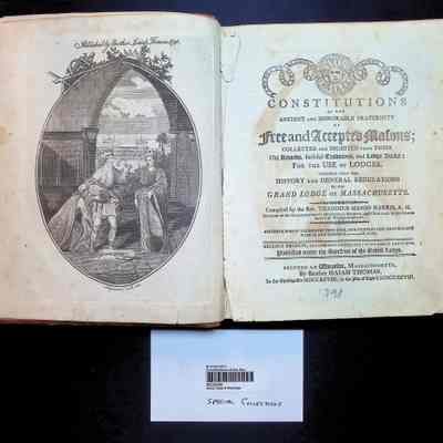 Book: Constitutions of the Ancient and Honorable Fraternity of Free and Accepted Masons by Rev. Thaddeus Mason Harris