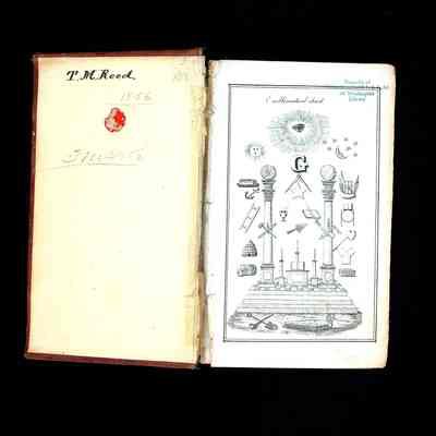 Book: Original Compilation of the Free Mason's Monitor by Z.A. Davis. Property of PGM Thomas M. Reed