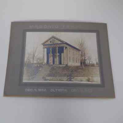 Photograph: Masonic Temple, Olympia, WA Dec 11, 1852-Dec, 11 1902.