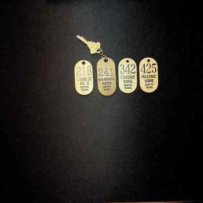 Four Key Chains: one with a key, Masonic Home Zenith Wash.