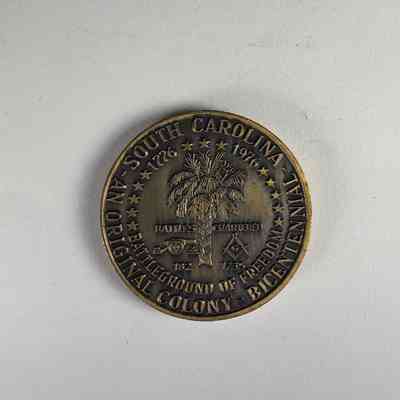 Coin: Grand Lodge of Carolina Bicentennial of USA. Belonged to PGM James O.Wood (1976)