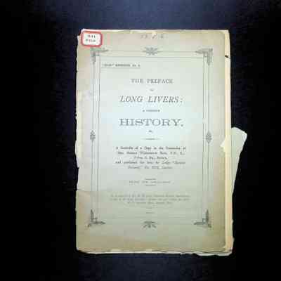 Magazine: The Preface to Long Livers: A Curious History. (1892)