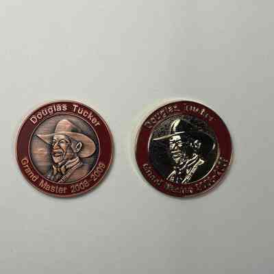 2 Coins: Two Past Grand Master Coins, MW Douglas Tucker (2008-2009).