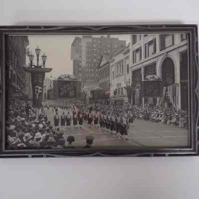 Photograph: Framed. Nile Parade, Seattle,"Smile With Nile" (1936)