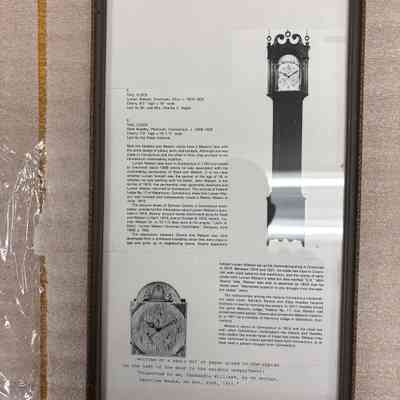 Information on clock was added to the accession file after being removed from frame. Frame discarded