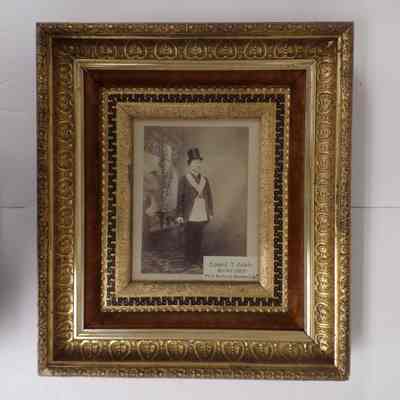 Photograph: : Framed. Ornate Gold . Edward T. Balch, "First Master of Aberdeen Lodge" (1888)