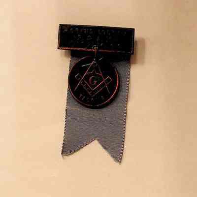 Medallion: with blue ribbon. Grand Lodge of Washington F.&A.M. (1910)