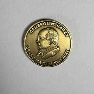 Coin: Past Grand Master Coin for MW Cameron M. Bailey (2021-2022).