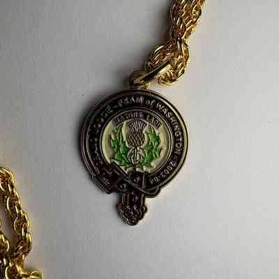 Necklace: Grand Lodge of Washington 2003-2004 "Masons Lady". Belonged to PGM James O. Wood