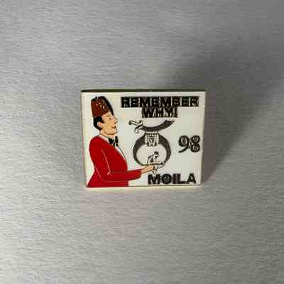 Pin: Shriner. "Remember Why!" Moila. Donated by PGM James O. Wood. (1998)