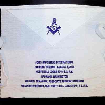 Apron: Job's Daughters International, belonged to GM Sam Roberts (2014)