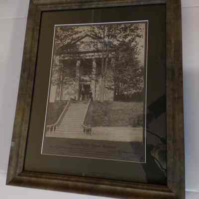 Photograph: Framed photograph of the first Masonic Temple in Olympia