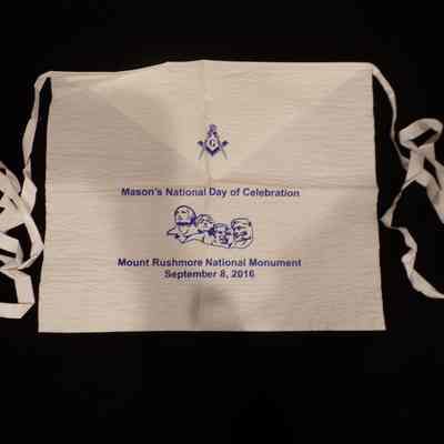 Apron: Mount Rushmore Celebration, worn by PGM William Schoeben (2016)
