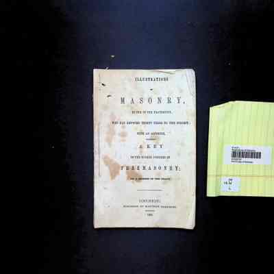 Booklet: Illustrations of Masonry published by Mathew Gardiner