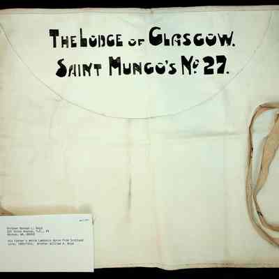 Apron: William A. Boyd, Saint Mungo's Lodge No. 27, Glasgow, Scotland, United Kingdom