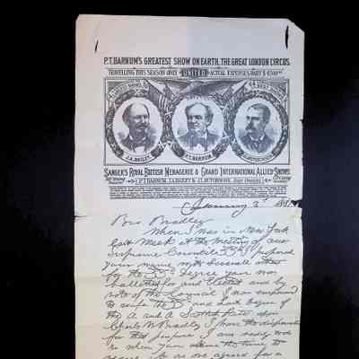 Letter: To "Bro Bradley" from E.W. Atwood, 33 Degree Mason. (1881)
