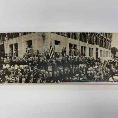 Panorama: Unframed. Laying of Cornerstone at Chelant County Courthouse in Wenatchee (1923)