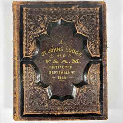 Bible: New Testament Bible belonged to St. John's Lodge (1881).