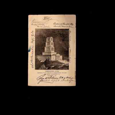 Pamphlet and Ephemera: Cornerstone laying for George Washington Memorial, Alexandria VA (1923)