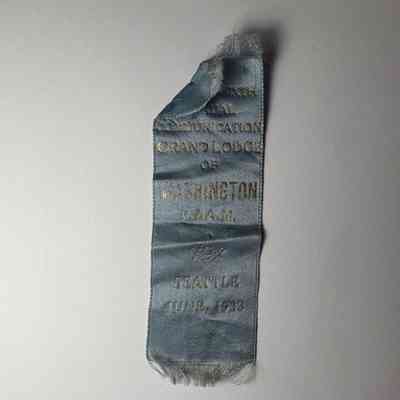 Ribbon: Seventy-Sixth Annual Communication,Grand Lodge of Washington (1913)