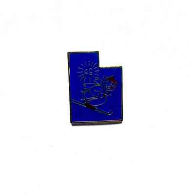 Pin: "49" Cartoon skiing downhill. Collected by PGM Sam Roberts (c.2015)