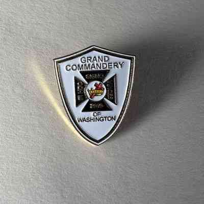 Pin: Knights Templar. "Grand Commandery Of Washington". Donated by PGM James O. Wood (c.1999)
