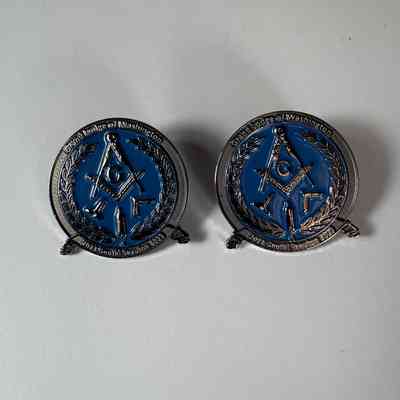 2 pins: Two Past Grand Master pins, MW Ed Woods (2022-2023).