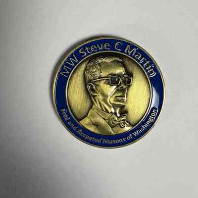 Coin: Past Grand Master Coin for MW Steve C. Martin (2023-2024).