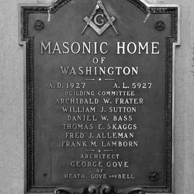 Reference photo, found on SmugMug.: Description with photo on smugmug says : "Plaque in entry of Masonic Retirement Home"