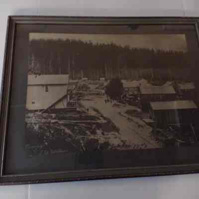 Photograph: Framed. The first Masonic Hall in Tacoma, WA. "Compliments of Frank M. McCandless, GM: 1912-1913