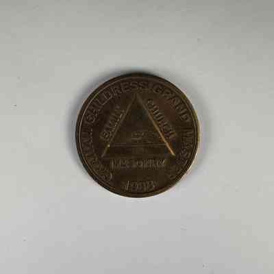 Coin: Grand Lodge of Texas. Belonged to PGM James O. Wood (1988)